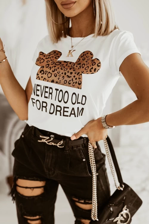 T-SHIRT TOO OLD FOR DREAM BIAŁY 1
